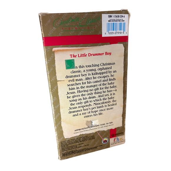 The Little Drummer Boy VHS Tape Vintage 1980s Family Christmas Classic - Picture 4 of 11